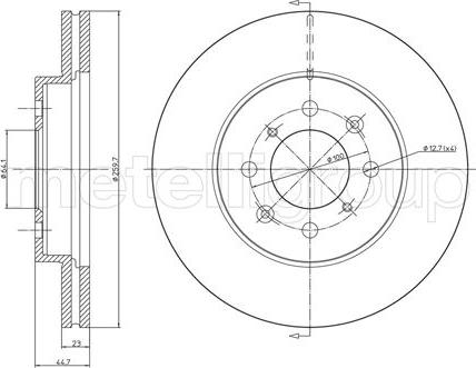 Metelli 23-0575C - Disque de frein cwaw.fr