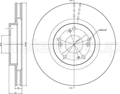 Metelli 23-0576C - Disque de frein cwaw.fr