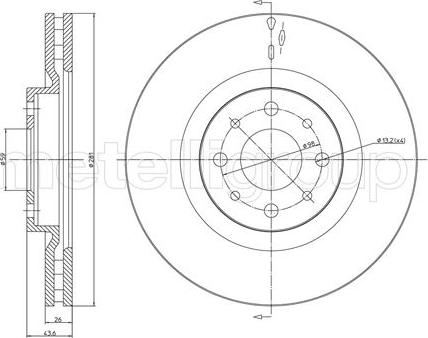 Metelli 23-0571C - Disque de frein cwaw.fr