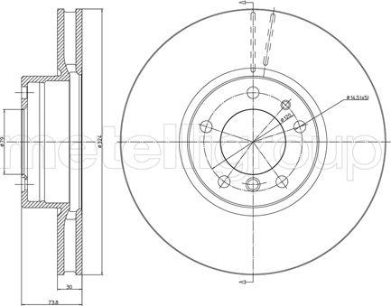 Metelli 23-0693C - Disque de frein cwaw.fr