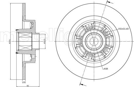 Metelli 23-0692 - Disque de frein cwaw.fr