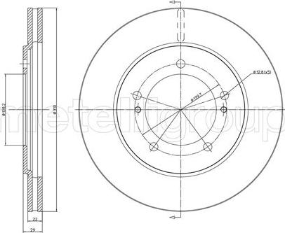 Metelli 23-0697 - Disque de frein cwaw.fr