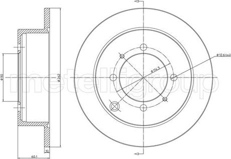 Metelli 23-0651 - Disque de frein cwaw.fr