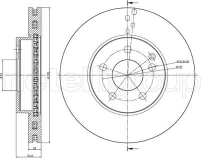 Metelli 23-0600C - Disque de frein cwaw.fr