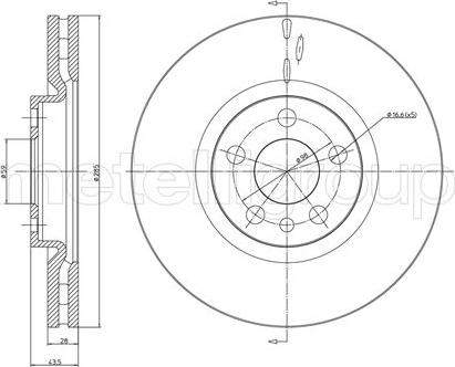 Metelli 23-0615C - Disque de frein cwaw.fr