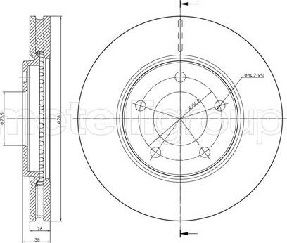 Metelli 23-0689C - Disque de frein cwaw.fr