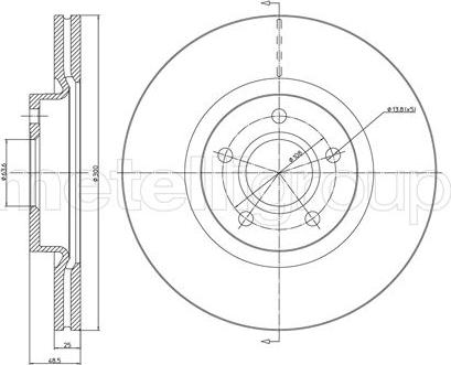 Metelli 23-0687C - Disque de frein cwaw.fr