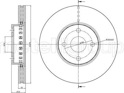 Metelli 23-0639C - Disque de frein cwaw.fr