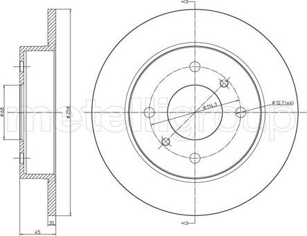 Metelli 23-0633 - Disque de frein cwaw.fr