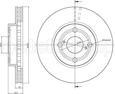 Metelli 23-0637 - Disque de frein cwaw.fr