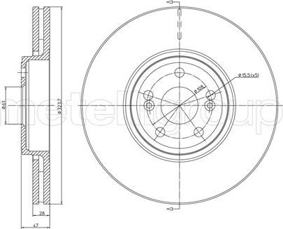 Metelli 23-0674C - Disque de frein cwaw.fr