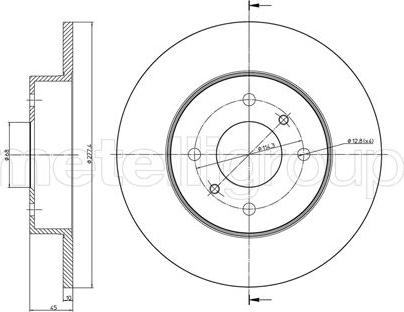 Metelli 23-0672 - Disque de frein cwaw.fr