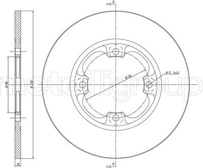 Metelli 23-0012 - Disque de frein cwaw.fr