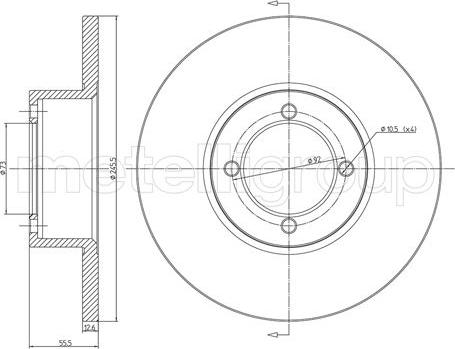 Metelli 23-0022 - Disque de frein cwaw.fr