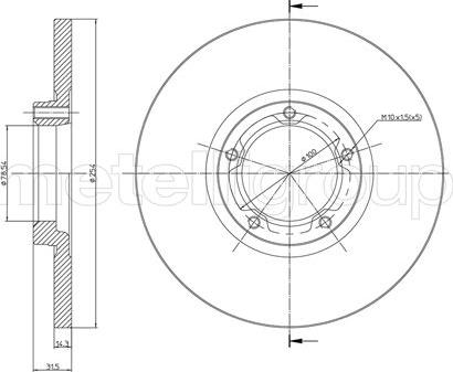 Metelli 23-0163 - Disque de frein cwaw.fr