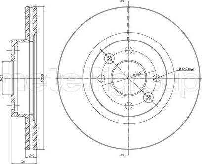 Metelli 23-0108 - Disque de frein cwaw.fr