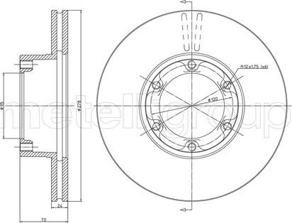 Metelli 23-0116 - Disque de frein cwaw.fr