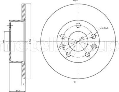 Metelli 23-0112 - Disque de frein cwaw.fr