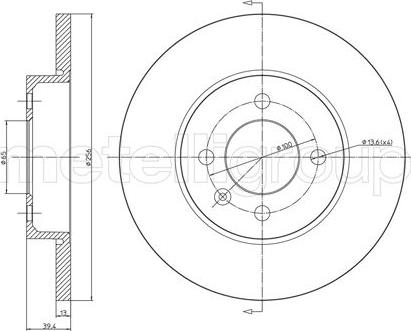 Metelli 23-0186C - Disque de frein cwaw.fr