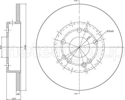 Metelli 23-0124C - Disque de frein cwaw.fr