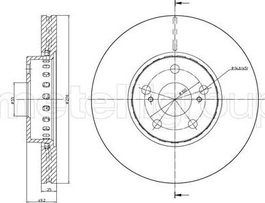 Metelli 23-0845C - Disque de frein cwaw.fr