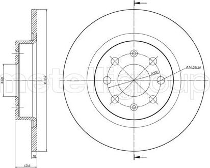 Metelli 23-0857C - Disque de frein cwaw.fr