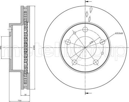 Metelli 23-0885C - Disque de frein cwaw.fr