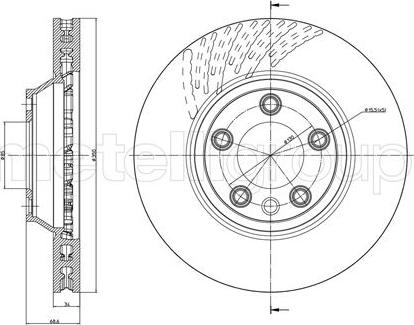 Metelli 23-0882C - Disque de frein cwaw.fr