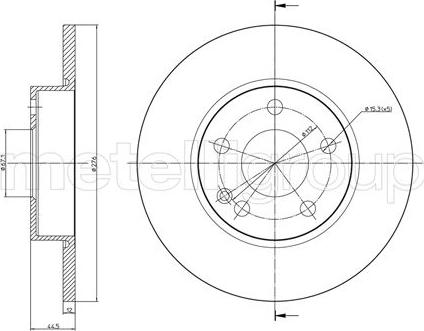 Metelli 23-0830C - Disque de frein cwaw.fr