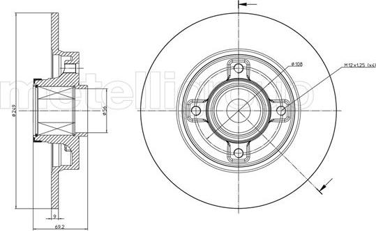 Metelli 23-0878 - Disque de frein cwaw.fr