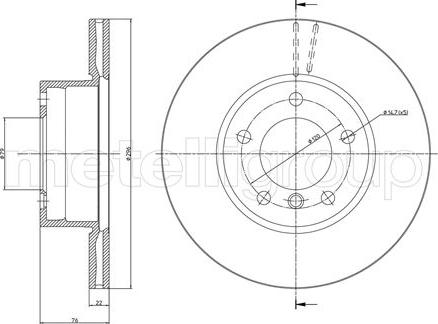 Metelli 23-0396C - Disque de frein cwaw.fr