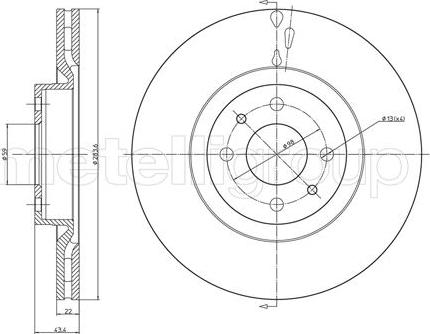 Metelli 23-0369C - Disque de frein cwaw.fr