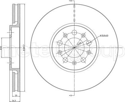 Metelli 23-0365C - Disque de frein cwaw.fr