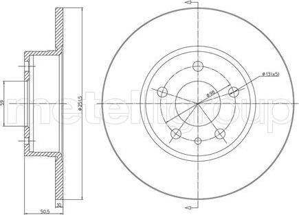 Metelli 23-0368C - Disque de frein cwaw.fr