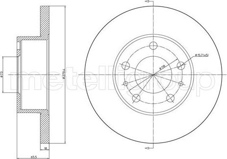 Metelli 23-0339 - Disque de frein cwaw.fr