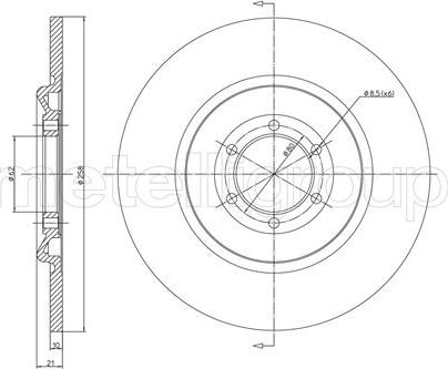 Metelli 23-0325 - Disque de frein cwaw.fr