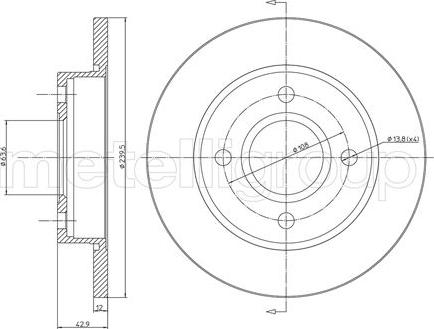 Metelli 23-0377 - Disque de frein cwaw.fr