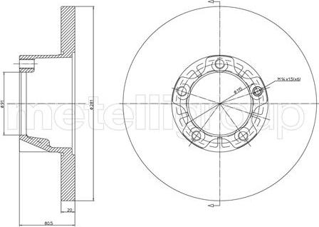 Metelli 23-0291 - Disque de frein cwaw.fr