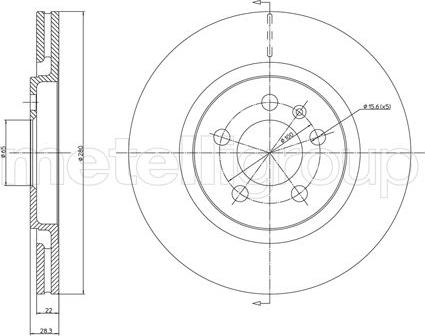 Metelli 23-0242 - Disque de frein cwaw.fr