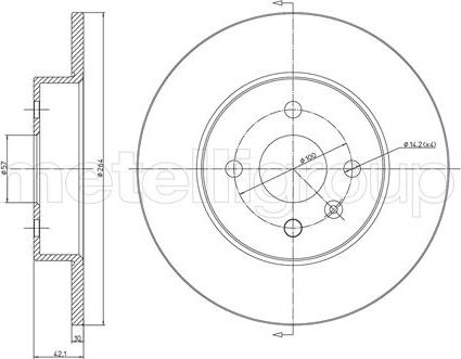 Metelli 23-0799C - Disque de frein cwaw.fr