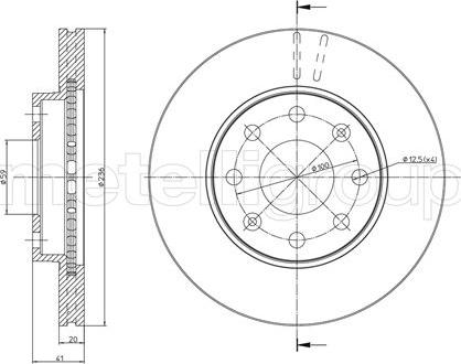 Metelli 23-0790C - Disque de frein cwaw.fr