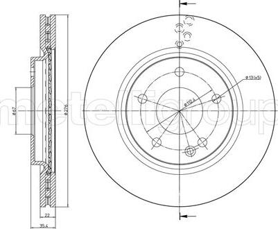 Metelli 23-0759C - Disque de frein cwaw.fr