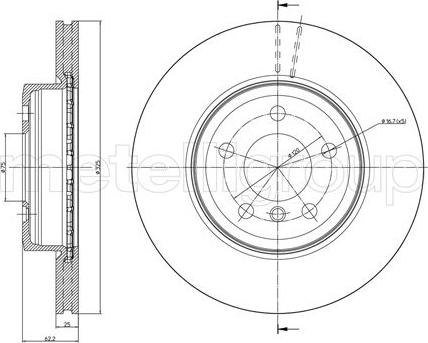 Metelli 23-0752C - Disque de frein cwaw.fr