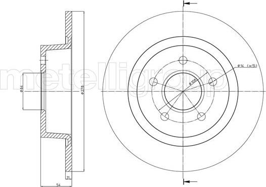 Metelli 23-0761C - Disque de frein cwaw.fr