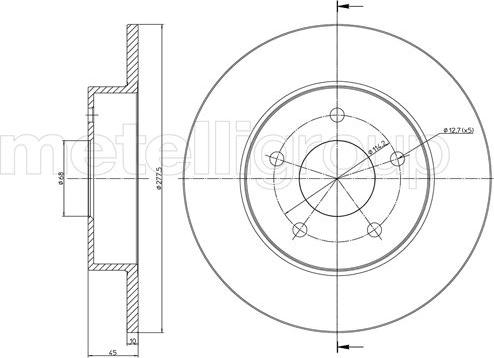 Metelli 23-0762C - Disque de frein cwaw.fr