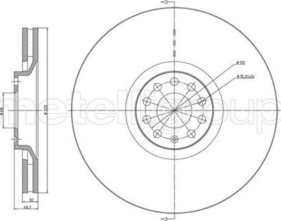 Metelli 23-0705C - Disque de frein cwaw.fr