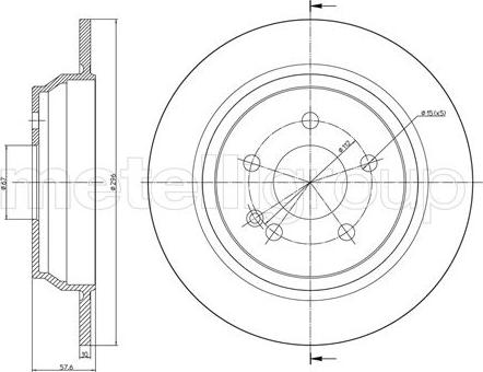 Metelli 23-0712 - Disque de frein cwaw.fr