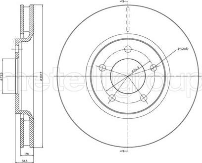 Metelli 23-0780C - Disque de frein cwaw.fr