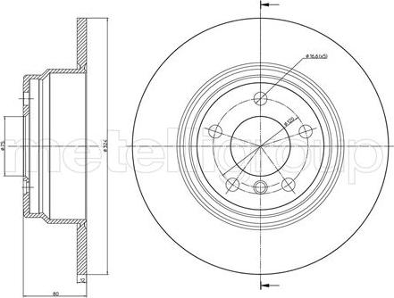 Metelli 23-0782C - Disque de frein cwaw.fr