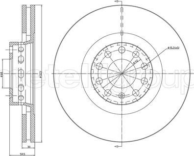 Metelli 23-0737C - Disque de frein cwaw.fr